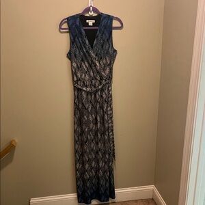 Liz Claiborne Elegant Blue Maxi Dress